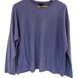 Eileen Fisher Crewneck Pullover Sweater in Hydrangea Blue, woman’s XL